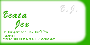 beata jex business card